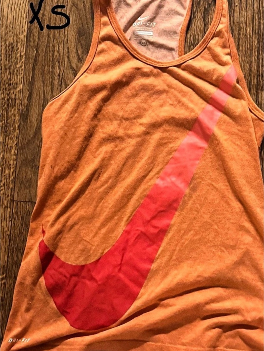Nike Dri-FIT Racerback Swoosh Tank Top Orange & Red XS